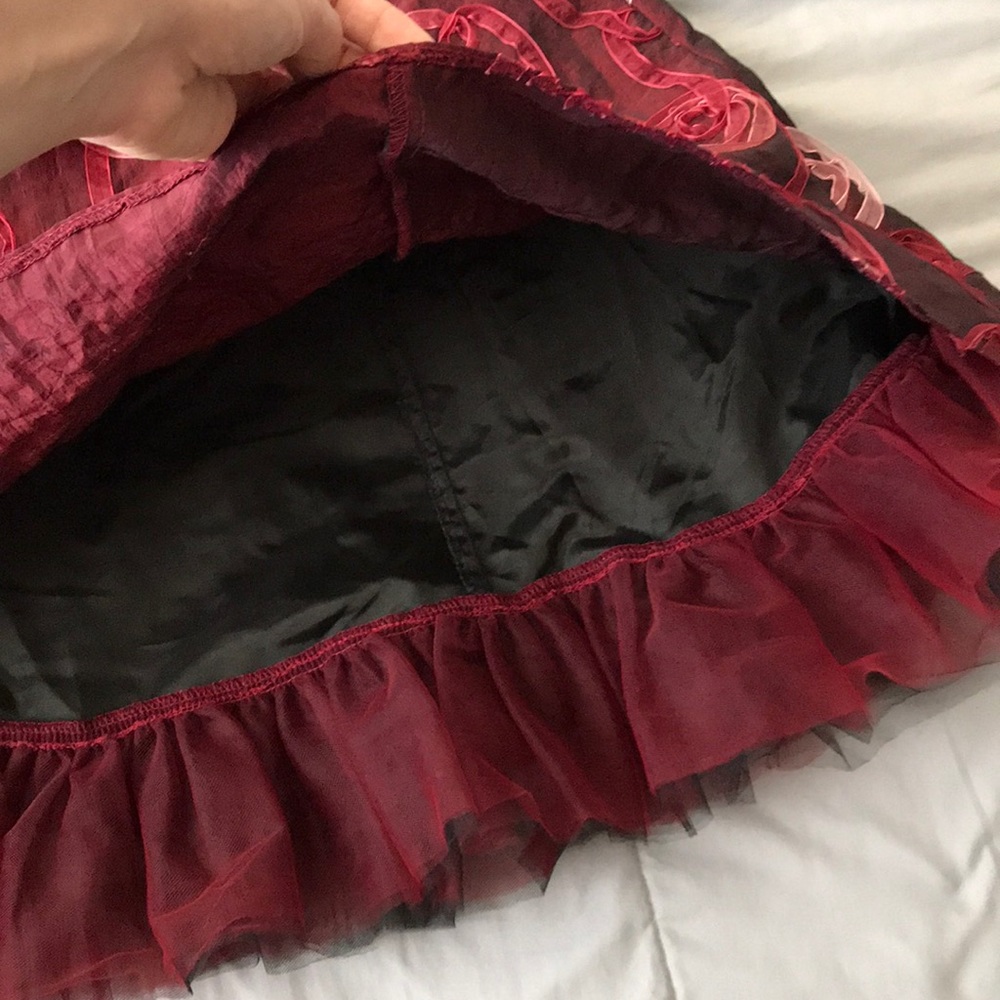 Strapless Deep Red Dress - Picture 3 of 8